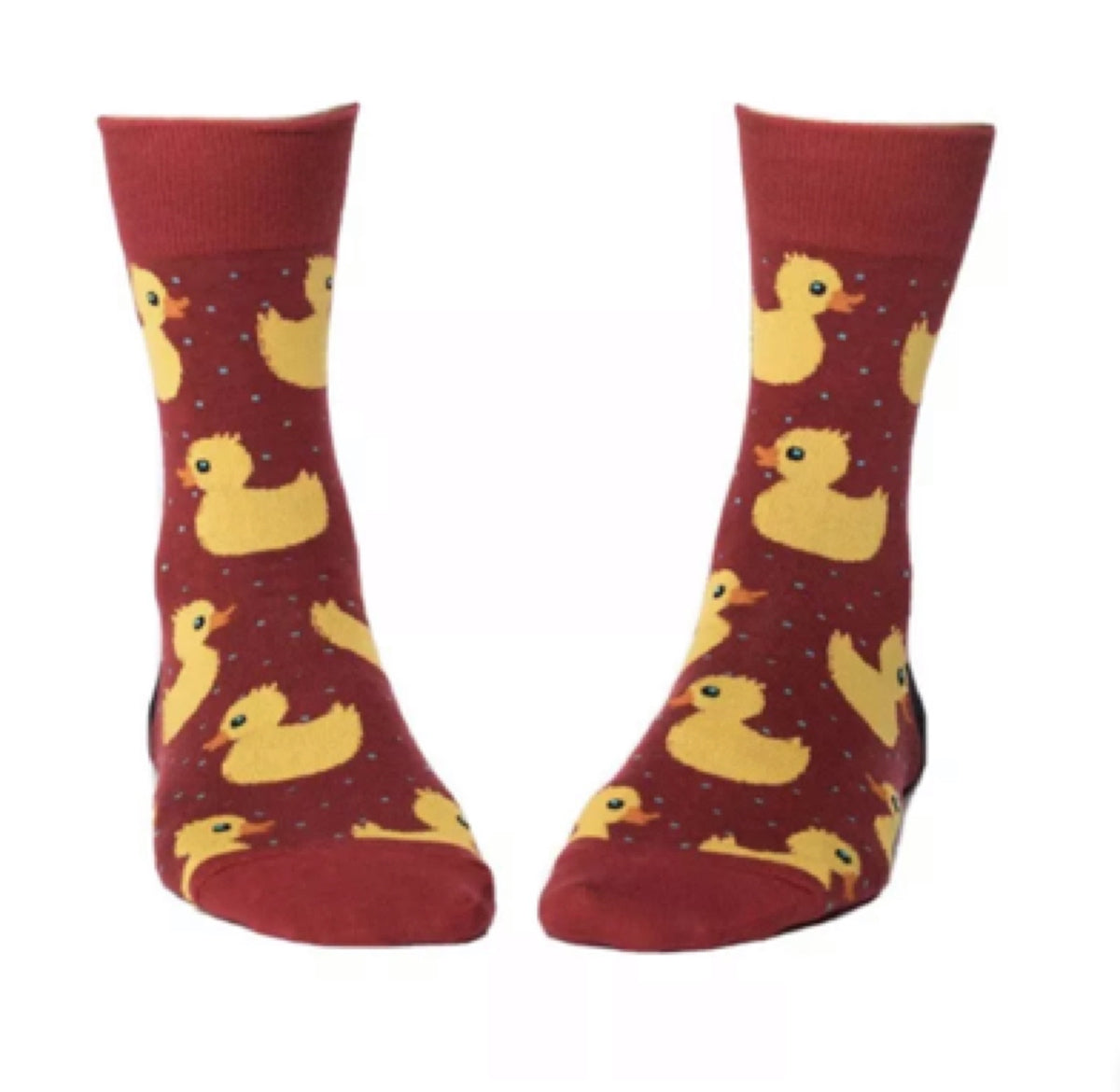GOOD LUCK SOCK Brand Ladies YELLOW RUBBER DUCK Socks - Novelty Socks for Less