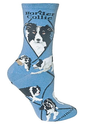 WHEEL HOUSE DESIGNS MEN’S BORDER COLLIE DOG SOCKS - Novelty Socks for Less