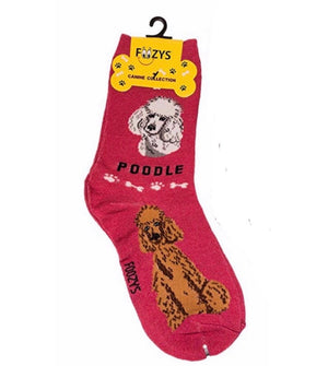 FOOZYS Brand Ladies 2 Pair POODLE DOG Socks - Novelty Socks for Less