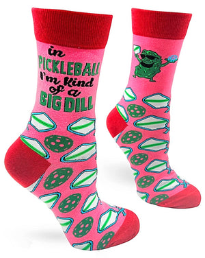 FABDAZ BRAND LADIES ‘IN PICKLEBALL I’M KIND OF A BIG DILL’ SOCKS - Novelty Socks for Less