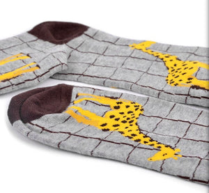 PARQUET BRAND Mens GIRAFFE Socks - Novelty Socks for Less