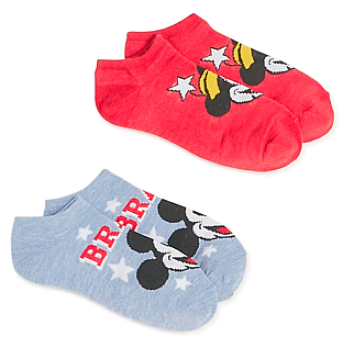 DISNEY Ladies 2 Pair Of PATRIOTIC No Show Socks ‘BRAVE’ - Novelty Socks for Less