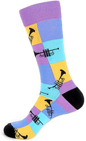 PARQUET Mens TRUMPET Socks - Novelty Socks for Less