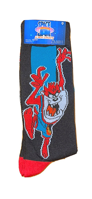 LOONEY TUNES SPACE JAM Men’s TASMANIAN DEVIL TUNE SQUAD Socks - Novelty Socks for Less
