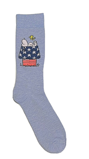 PEANUTS Men’s SNOOPY & WOODSTOCK Patriotic Socks - Novelty Socks for Less