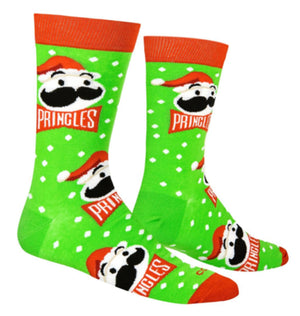 PRINGLES CHIPS MEN’S CHRISTMAS SOCKS COOL SOCKS BRAND - Novelty Socks for Less