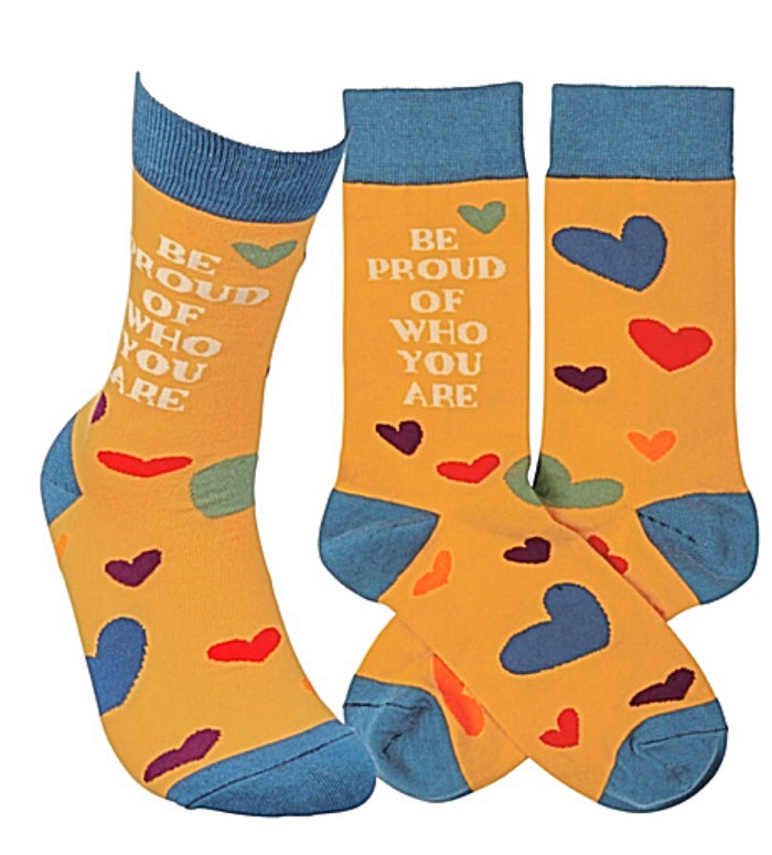 PRIMITIVES BY KATHY Unisex ‘BE PROUD OF WHO YOU ARE’ SOCKS