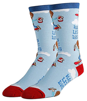 BOB ROSS Men’s ‘HAPPY LITTLE DREAMS’ Socks Oooh Yeah Brand - Novelty Socks for Less