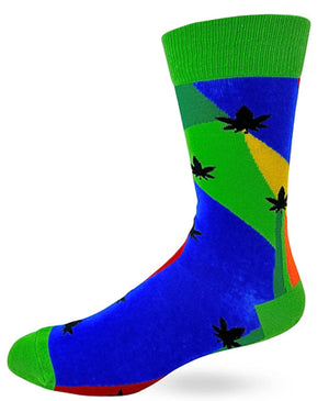 FABDAZ BRAND MEN’S MARIJUANA POT SOCKS ‘RELAX’ - Novelty Socks for Less