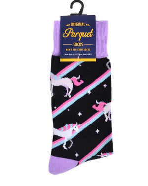 PARQUET BRAND Mens UNICORN Socks - Novelty Socks for Less