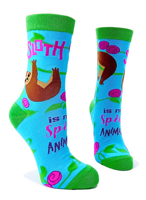 FABDAZ Brand Ladies ‘SLOTH IS MY SPIRIT ANIMAL’ Socks - Novelty Socks for Less