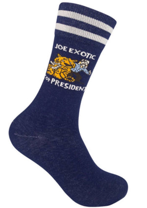 FUNATIC Brand Unisex TIGER KING JOE EXOTIC FOR PRESIDENT - Novelty Socks for Less