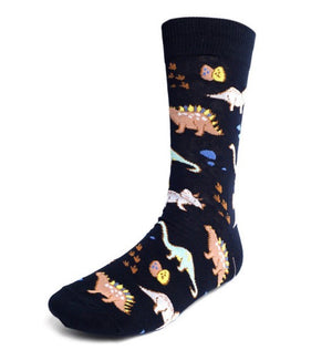 Parquet Brand Men’s DINOSAUR PATTERN Socks - Novelty Socks for Less