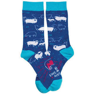 PRIMITIVES BY KATHY LOL SOCKS ‘BE EWE-NIQUELY AWESOME’ - Novelty Socks for Less