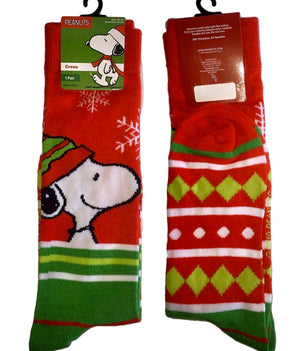 PEANUTS Men’s CHRISTMAS Snoopy Socks - Novelty Socks for Less