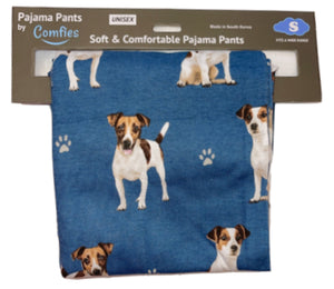 COMFIES UNISEX JACK RUSSELL PAJAMA BOTTOMS E&S PETS (CHOOSE SIZE) - Novelty Socks for Less