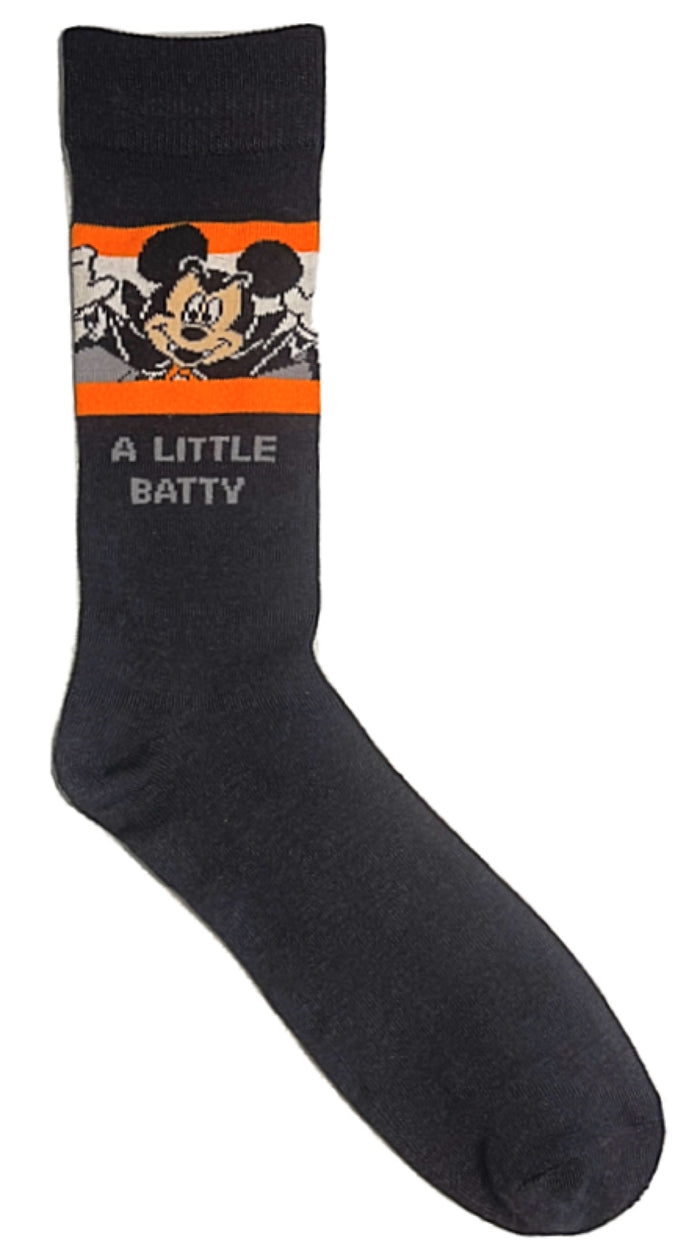 Disney MICKEY MOUSE Men’s HALLOWEEN Socks 'A LITTLE BATTY'