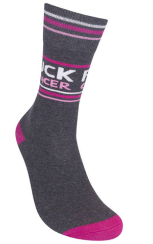 FUNATIC Brand Unisex Socks ‘FUCK CANCER’ - Novelty Socks for Less
