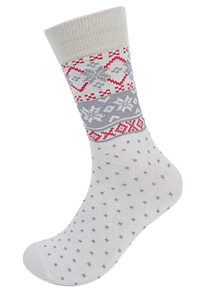 PARQUET Brand Men’s CHRISTMAS WINTER Pattern Socks SNOWFLAKES