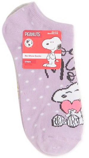 PEANUTS Ladies MOTHER’S DAY 2 Pair Of No Show Socks ‘DOG MOM’ - Novelty Socks for Less