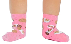 SOCK IT TO ME BRAND TODDLER GIRLS GUINEA PIG NON-SLIP GRIP SOCKS - Novelty Socks for Less
