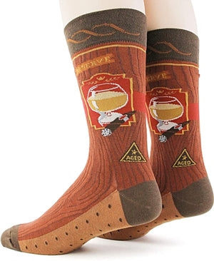 FOOT TRAFFIC Mens BOURBON & CIGARS Socks - Novelty Socks for Less