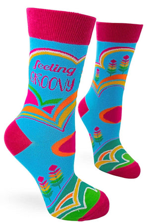 FABDAZ Brand Ladies FEELING GROOVY Socks - Novelty Socks for Less