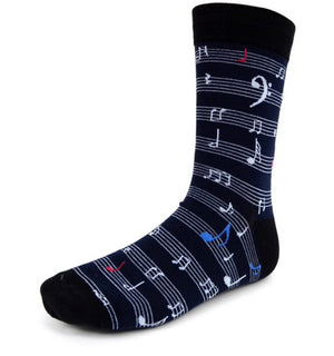 Parquet Brand Men’s Socks MUSIC SHEET NOTES - Novelty Socks for Less