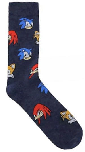 SONIC THE HEDGEHOG Men’s Socks With KNUCKLES & TAILS - Novelty Socks for Less
