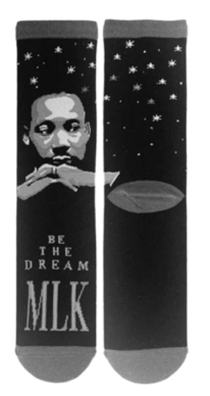 MARTIN LUTHER KING JR. Ladies Socks ‘BE THE DREAM’ (MLK) Oooh Yeah Brand - Novelty Socks for Less