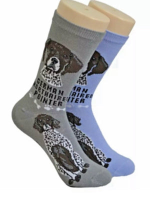 FOOZYS Brand Ladies 2 Pair Of GERMAN SHORTHAIRED POINTER Socks - Novelty Socks for Less