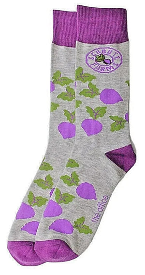 THE OFFICE Men’s SCHRUTE FARMS Socks With BEETS - Novelty Socks for Less