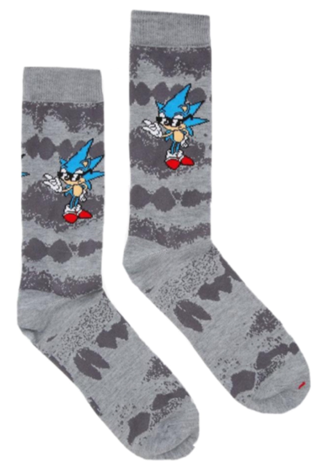 SONIC THE HEDGEHOG MEN'S SHADOW 360 CREW SOCKS BIOWORLD BRAND