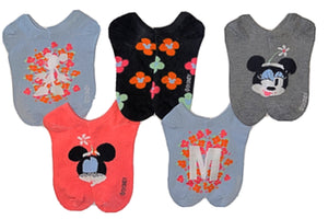Disney Minnie Mouse Ladies 5 Pair Of No Show Socks - Novelty Socks for Less