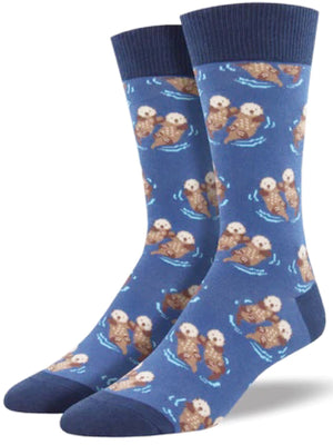 SOCKSMITH Brand Men’s OTTERS Socks ‘SIGNIFICANT OTTER’ - Novelty Socks for Less