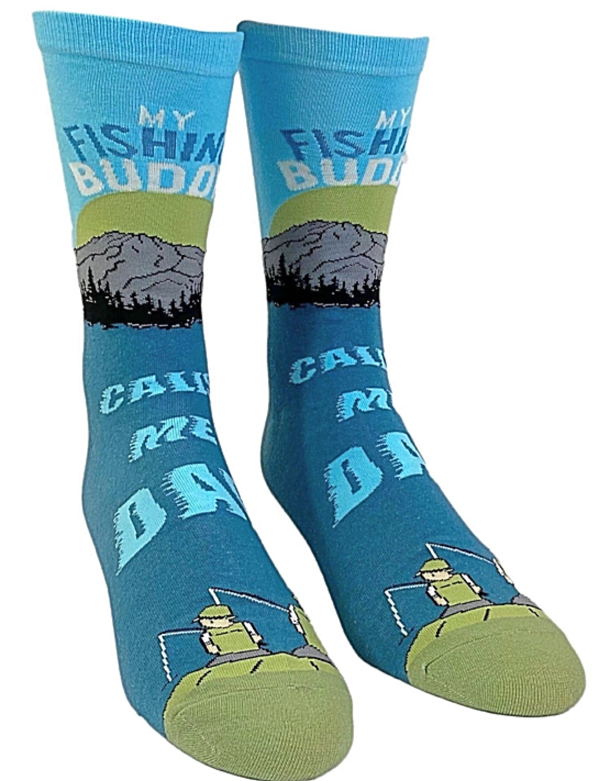 Mens Fishing Socks With Funny Fish Cotton Novelty Birthday Gift