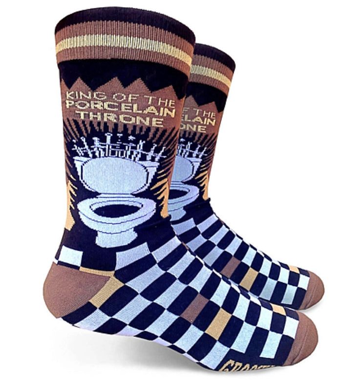 GROOVY THINGS Brand Men’s KING OF THE PORCELAIN THRONE Socks