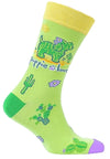 PUPPIE LOVE BY SOCKS N SOCKS Brand Adult Socks CACTUS PUP - Novelty Socks for Less
