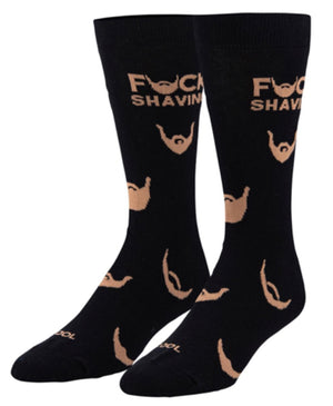 COOL SOCKS Brand Men’s FUCK SHAVING Socks - Novelty Socks for Less