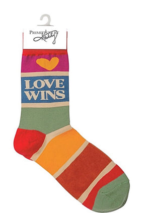 PRIMITIVES BY KATHY Unisex LOVE WINS Socks - Novelty Socks for Less