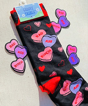 GROOVY THINGS BRAND LADIES BAD ASS BITCH SOCKS - Novelty Socks for Less
