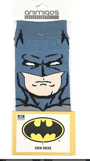 DC COMICS THE BATMAN Men’s 360 Crew Socks BIOWORLD Brand - Novelty Socks for Less