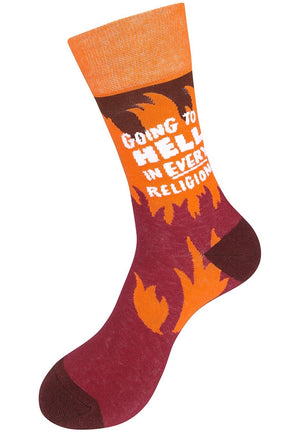 FUNATIC BRAND Socks GOING TO HELL - Novelty Socks for Less