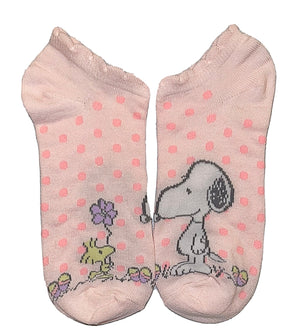 PEANUTS Ladies 5 Pair Of EASTER No Show Socks SNOOPY & WOODSTOCK - Novelty Socks for Less