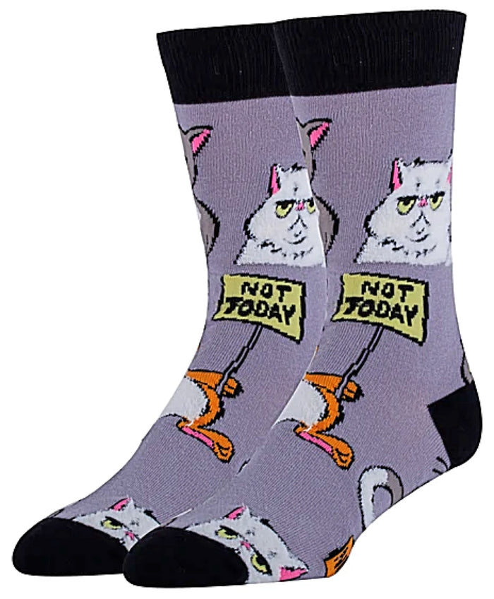 OOOH YEAH Brand Men’s CAT Socks ‘NOPE NOT TODAY’
