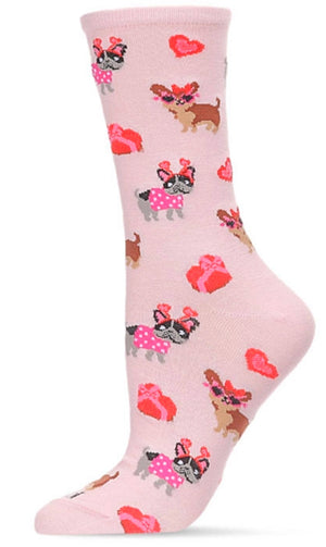 MeMoi BRAND LADIES PUPPY LOVE VALENTINE’S DAY SOCKS - Novelty Socks for Less