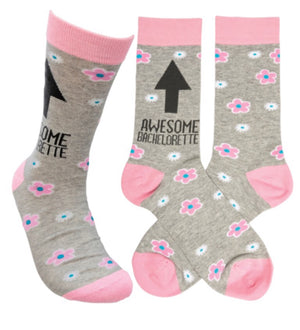 PRIMITIVES BY KATHY Unisex ‘AWESOME BACHELORETTE’ Wedding Socks - Novelty Socks for Less