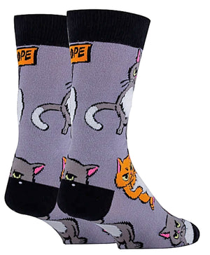 OOOH YEAH Brand Men’s CAT Socks ‘NOPE NOT TODAY’ - Novelty Socks for Less