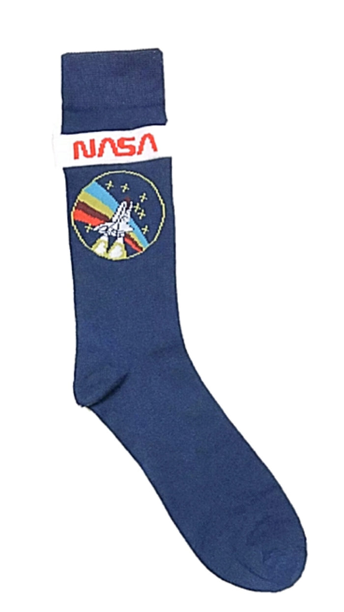NASA Men's SPACE SHUTTLE Socks NASA WORM LOGO
