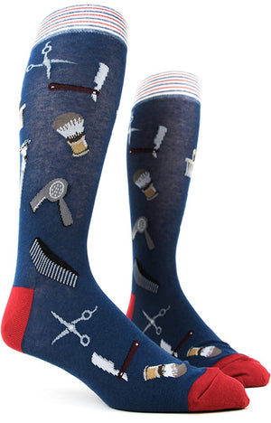 FOOT TRAFFIC Brand Mens BARBER SHOP Socks - Novelty Socks for Less